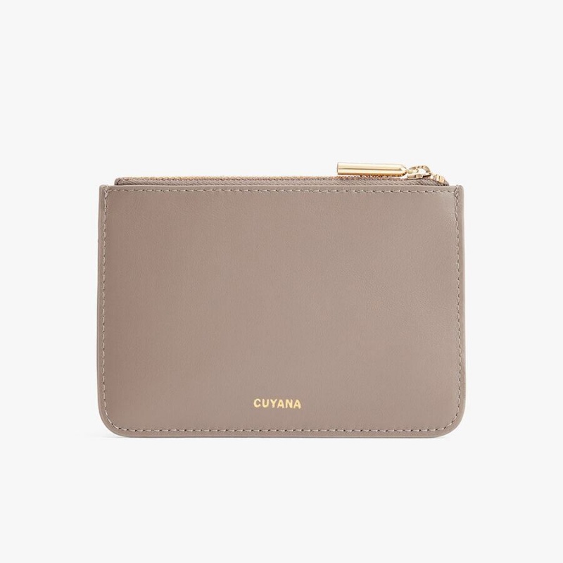 Cuyana Zero Waste Slim Leder Beuteltasche Damen Grau | FJZ104FQ